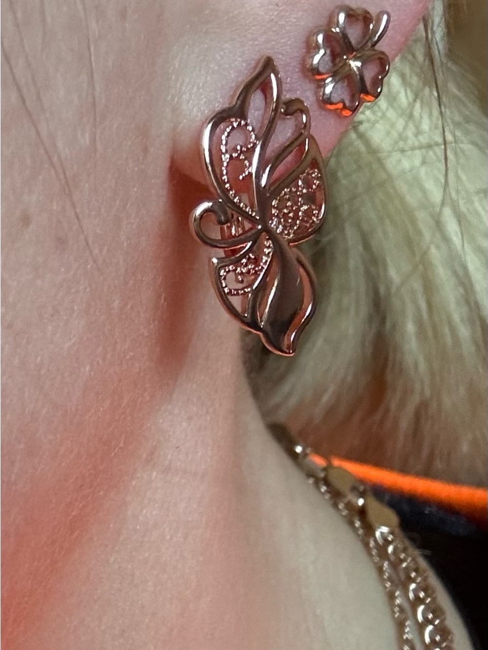 Vintage 14K 585 Rolled Gold Earrings | Not Solid Gold - Picture 9 of 13
